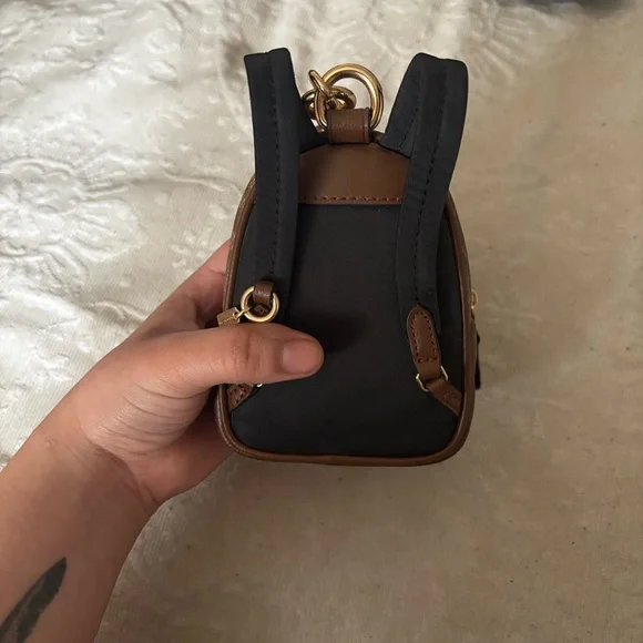 Coach Brown Signature Mini Backpack Coin Purse with Gold Hardware - Picture 5 of 5